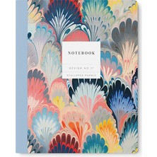 Ohh Deer Kaleido Tasarımı B5 64 Sayfa Ince Kapak Çizgili Defter Design No.17 Scalloped Marble 11755