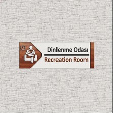 Metal Dinlenme Odası Ofis Oda Kapı Isimliği Yönlendirme Levhası 20X7 Cn