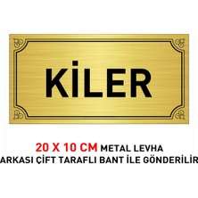 Kiler Yazılı 20 x 10 cm Gold Metal Levha