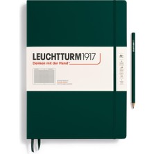 Leuchtturm 1917 LEUCHTTURM1917 Master Classic (A4+), Sert Kapak, 235 Numaralandırılmış Kareli Sayfa, Forest Green, 370266
