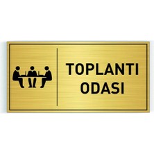Toplantı Odası Yazılı Gold Metal Levha 20 x 10 cm