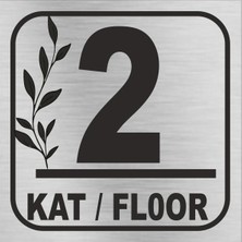 Metal Yönlendirme Levhası, Apartman Kat Isimliği  Kat Numarası 16X16 Cm.