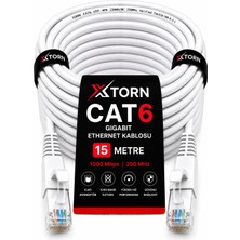 Fury Torn Cat6 Ethernet Kablosu 15 Metre RJ45 Lan Internet Modem Router Bilgisayar Kablosu