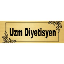 Uzm Diyetisyen Yönlendirme Levhası 20X7 Cm. Metal Levha