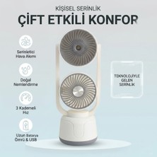 Soğutucu Mini Vantilatör-Masa Fanı-Çift Fanlı Nemlendirci Fan
