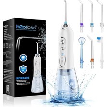 H2OFLOSS Şarjlı Kablosuz Ağız Duşu, Hızlı ve Etkili Diş Arası Temizliği – 300 ml Su Hazn
