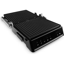 Homend Grilliant 1341H Inox Gövdeli, Döküm Plakalı, 5 Programlı, LED Ekranlı Grill Tost Makine