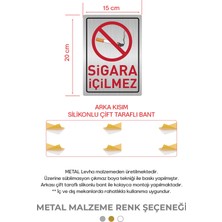 Sigara Içilmez Metal Uyarı Levhası 15-20 cm