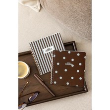15X16 Spiralli Karton Kapak 2'li Noktalı Not Defter Seti - Puantiye