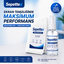 Belirtilmemiş Mikrofiber Bez + Ekran Temizleme Spreyi Seti 30ML Telefon Tablet Laptop Temizleyici