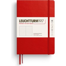 Leuchtturm 1917 LEUCHTTURM1917 Not Defteri Orta Boy (A5), Sert Kapak, 251 Numaralandırılmış Sayfa, Noktalı, Kiraz