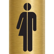 Metal Wc Yönlendirme ve Uyarı Levhası 15X15CM