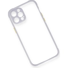 iPhone 12 Pro Kılıf Miami Şeffaf Silikon - Lila