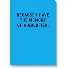 Ohh Deer Tasarımı A5 128 Sayfa Yumuşak Kapak Çizgili Defter Memory Of A Goldfish 9505