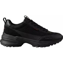 Calvin Klein Erkek Kalın Topuk Deri Bağcıklı Rahat Taban Siyah Sneaker HM0HM02240-06U