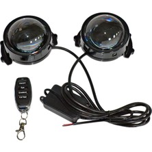 Carub 12-36V Dekoratif Lamba LED Göz+Emoji+Logo 33 Lens Kumandalı 80X95X60 mm BR3010608