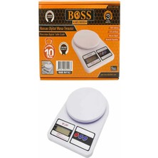 Boss Hassas Dijital Masa Terazisi 10 kg Kapasiteli LCD Ekranlı Mutfak ve Masa Tartısı