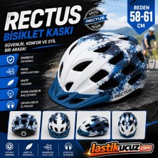 Rectus Bisiklet Kaskı Y-48 (Karışık Renkli Yetişkin Vizörlü LED Işıklı Beden 58/61)