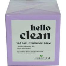 Uravas Store Hello Clean Yüz Dudak ve Göz Için Yağ Bazlı Temizleyici Balm Hyaluronik 3D 100 ml