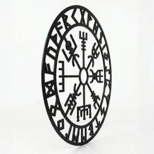 Viking Pusulası Vegvisir Duvar Tablosu Mdf Lazer Kesim Nordik Duvar Süsü Modern Dekor