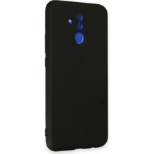Mate 20 Lite Kılıf Nano Içi Kadife Silikon - Siyah