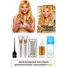 Maxx Deluxe Golden Beauty Set Saç Boyası 9.0 Buğday Sarısı 2li + Fırça+Pratik Boya Kabı
