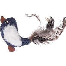 Uravas Store Flamingo Fl Ct Jeany Kot Desenli Catnipli Kuş Oyuncak/lacivert