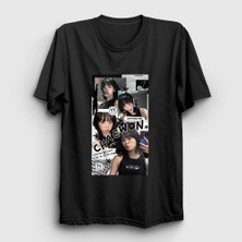 Presmono Unisex Siyah Kim Chaewon Unforgiven K-Pop Le Sserafim T-Shirt