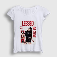 Presmono Kadın Beyaz Leeseo Revive K-Pop Ive T-Shirt