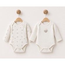 BabyCosy Organic Wear Bebek 2li Uzun Kollu Badi %100 Organik Pamuk, Bebek ve Yenidoğan Serisi - CSY8301