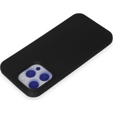 iPhone 15 Pro Max Kılıf Nano Içi Kadife Silikon - Siyah