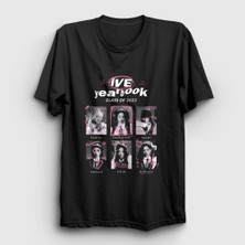 Presmono Unisex Siyah Class Yearbook K-Pop Ive T-Shirt