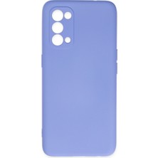 Reno 5 Kılıf Nano Içi Kadife Silikon - Lila