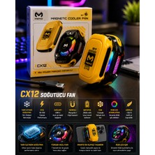 Almanara Project CX12 Manyetik Telefon Soğutucu 11W Peltier Rgb Usb-C Dijital Ekranlı Şarjlı Oyun Fanı