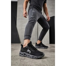 Ayakkabı Fuarı Elit ASENS4343 Erkek Klasik Sneaker Siyah - Füme
