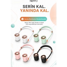 Neffo Boyun Fanı Mini Klima Serinletici Vantilatör 3 Seviye Şarjlı Fan