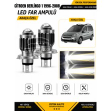 OtoÇizgi Citroen Berlingo 1996-2008 H4 LED Far Ampulü Beyaz Işık Canbus Mini Lensli 2\'li Set