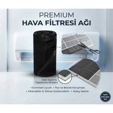 Novabis 50 x 250 Yıkanabilir Split Klima Filtresi - Mikro Toz, Polen ve Alerjen Engelleyici Katmanlı Klima Filtre ve Sinekliği (Kesilebilir Pratik Set)