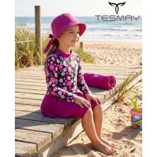 Tesmay 2788 Fuşya Uzun  Kol Çocuk Tesettür Mayo