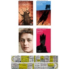 İş Bankası Kültür Yayınları Franz Kafka 4 Kitap Set / Dönüşüm - Dava - Şato - Milena'ya Mektuplar + Özel Cetvel