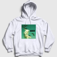 Presmono Unisex Beyaz The Science Of Things Rock Bush Kapüşonlu Sweatshirt