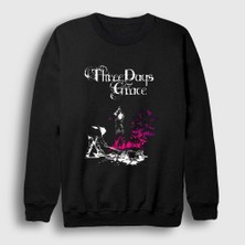 Presmono Unisex Siyah Life Starts Now Rock Three Days Grace Sweatshirt