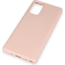 Galaxy Note 20 Kılıf Nano Içi Kadife Silikon - Pudra
