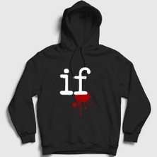 Presmono Unisex Siyah Logo If Rock Mindless Self Indulgence Kapüşonlu Sweatshirt