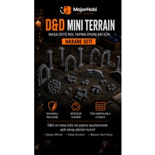 Major Hobi D&d Mini Terrain Harabe Seti  Masa Üstü Rol Yapma Oyunu Modüler Dekor Seti