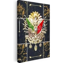 Kanvas Tablo Altın Motifli Osmanlı Arması Osmanlı Tablosu Ev Ofis Duvar Dekoru 35 x 50 Kanvas Tablo 1