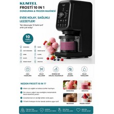 Kumtel 10’u 1 Arada Dondurma ve Frozen Makinesi, Ev Tipi Kolay Kullanımlı Smoothie, Milkshake, Sorbe ve Frozen Yoğurt Hazırlama Cihazı