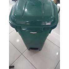 Poma Store Violet Konteyneri 80 Litre Büyükboy Ayak Pedallı Kova Kapaklı Tekerlekli Seyyar Çöp Arabası