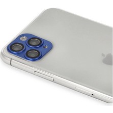 Drop Tedarik Apple Iphone 11 Pro Max Pers Alüminyum Kamera Lens - Lacivert