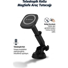 Kensa Megsafe Uyumlu Vantuzlu 360° Dönebilen Başlık Araç Içi Telefon Tutucu
